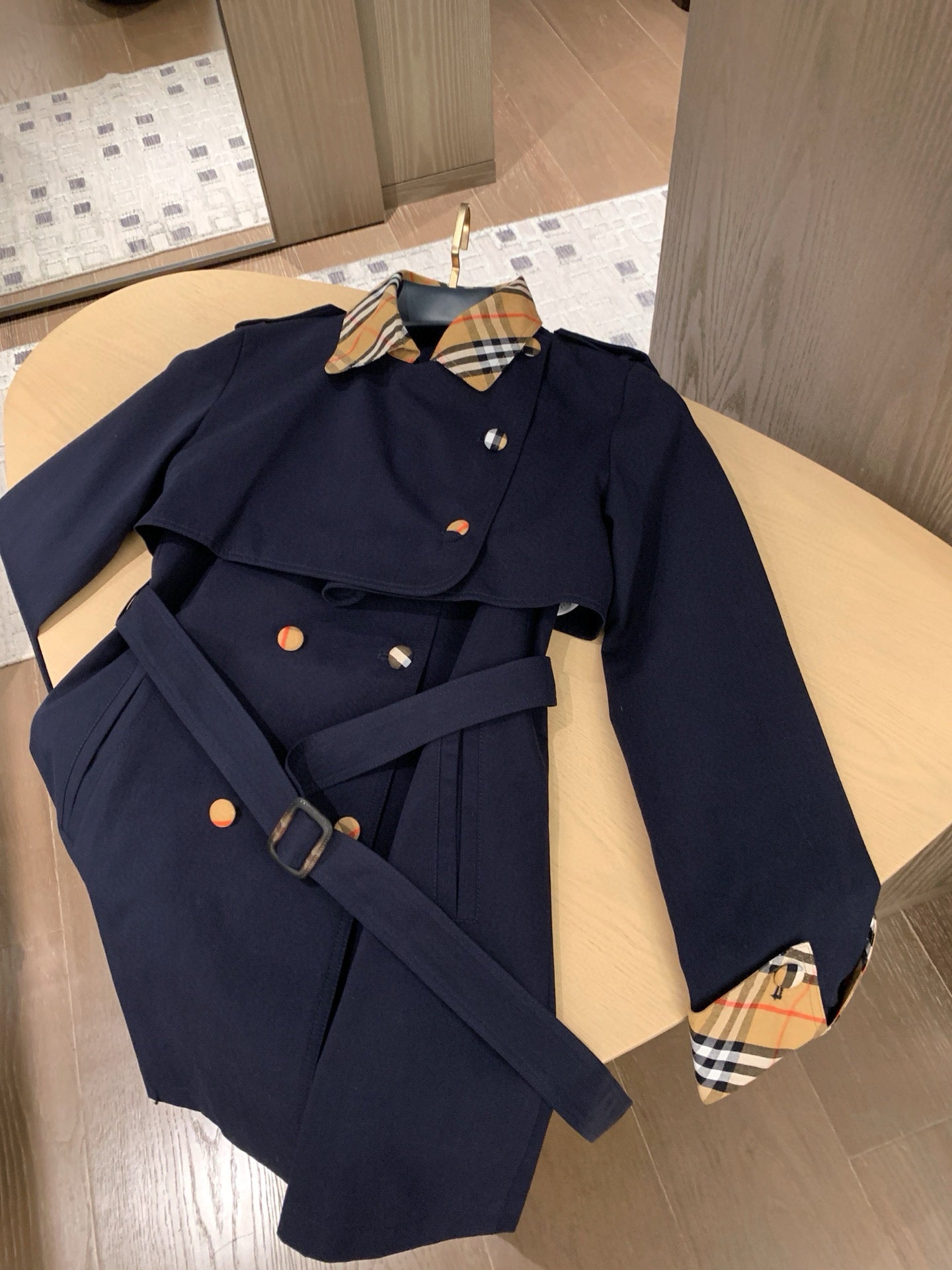 British Tartan Cropped Coat & Vest Dress Set