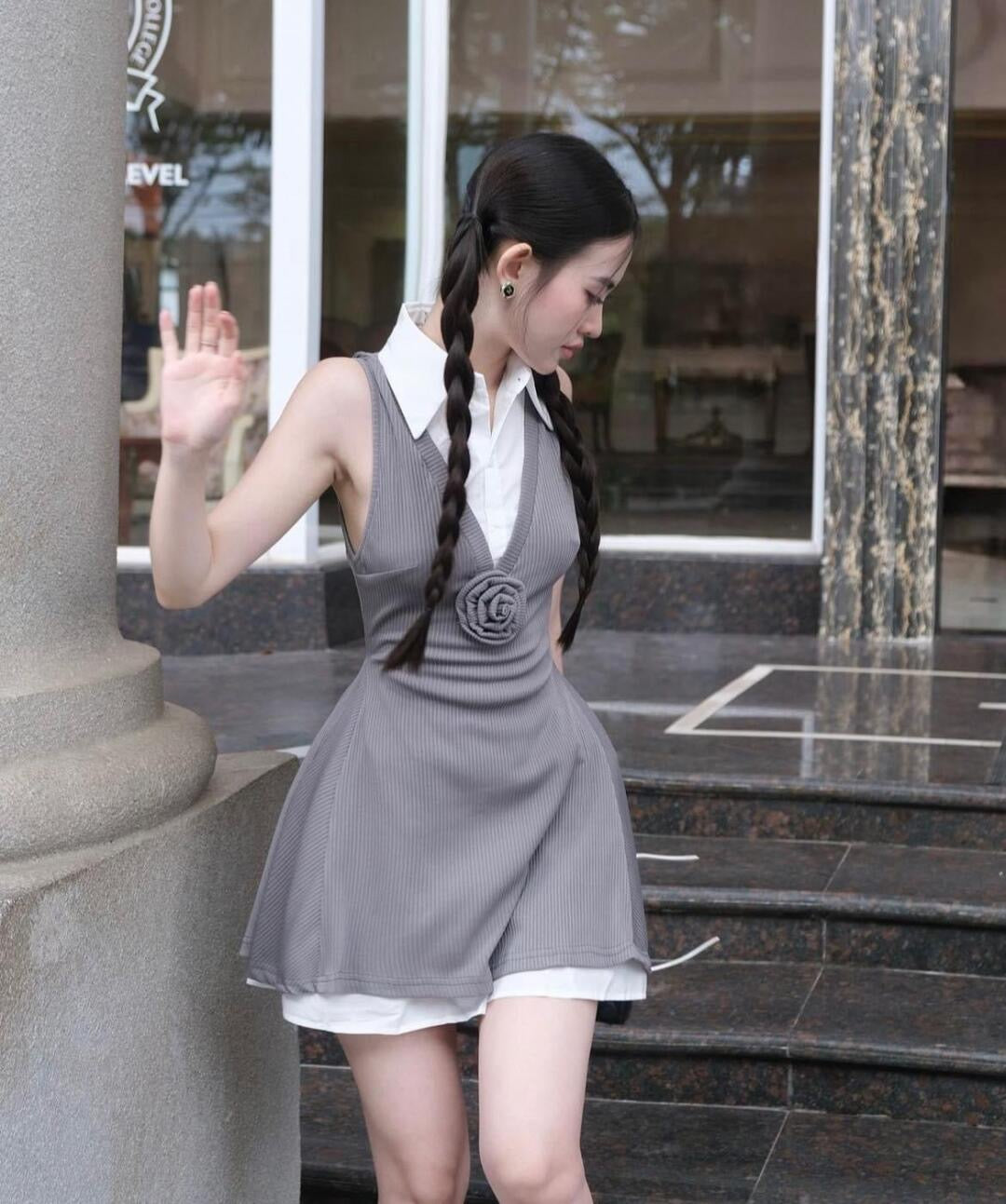 Lsoul Two Piece Shirt Dress