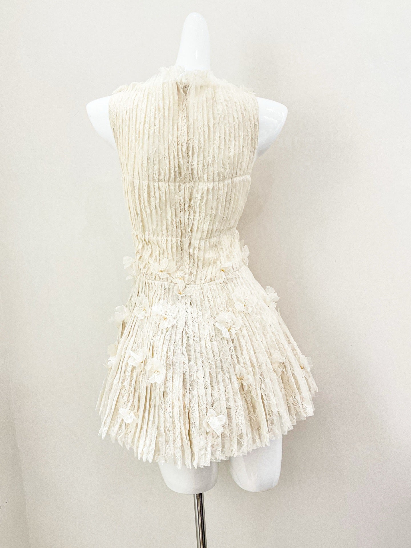 21Six | Sleeveless Pleated Striped Artisan Dress