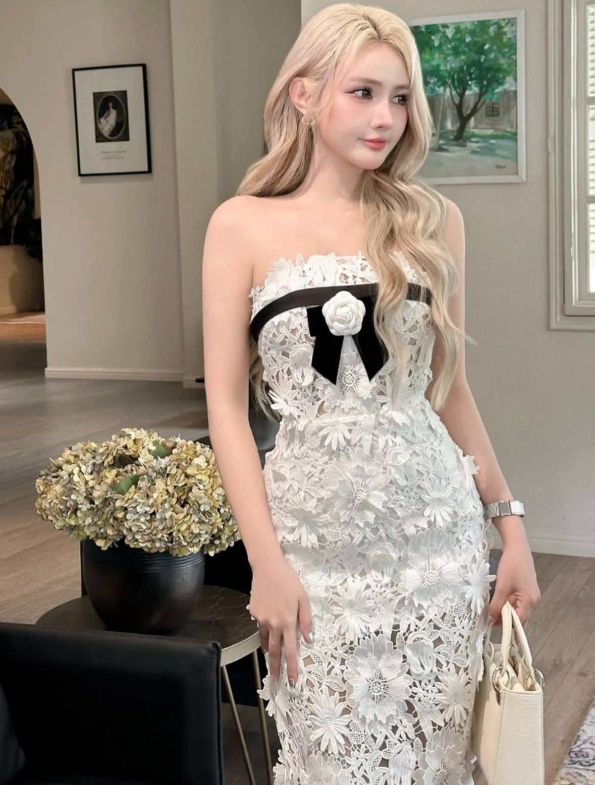 Byjenny | Hollow-Out Strapless Dress