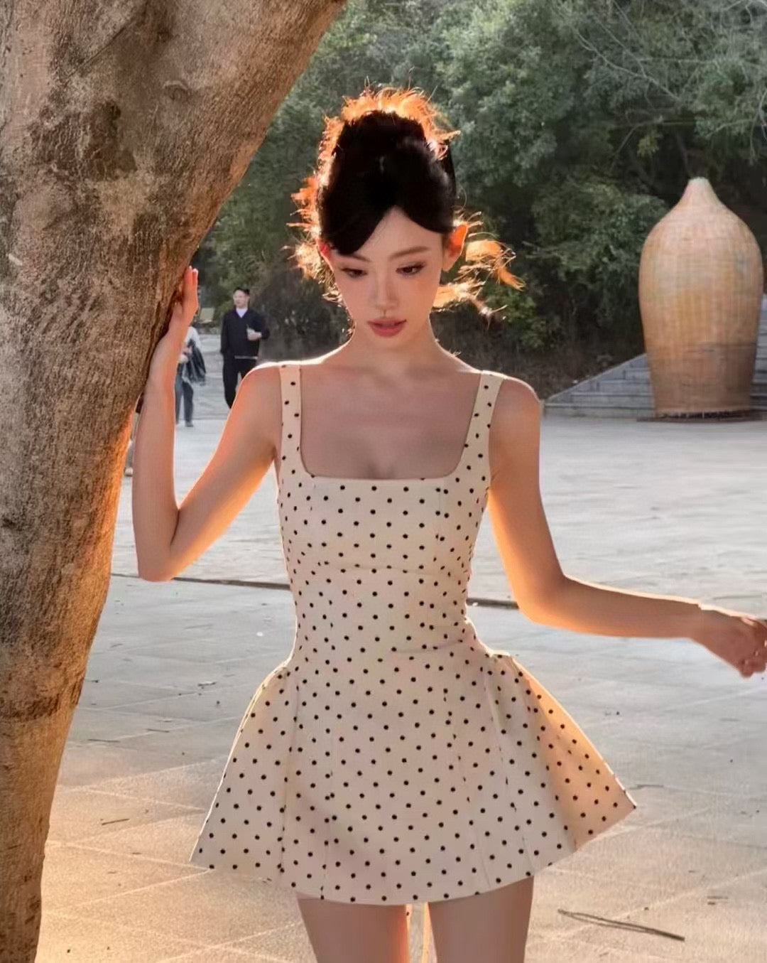 Lsoul | Parisian Polka Dot Tulle Paneled Dress