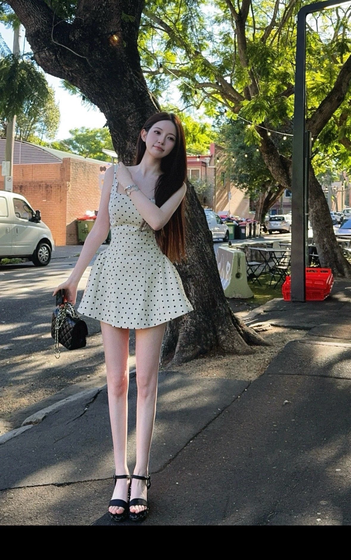 Lsoul | Parisian Polka Dot Tulle Paneled Dress