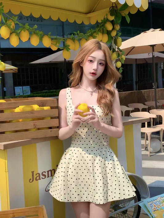 Lsoul | Parisian Polka Dot Tulle Paneled Dress